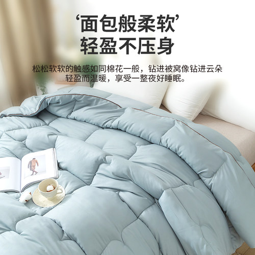 恒源祥被子冬被加厚保暖春秋被大豆纤维被学生宿舍单人双人被芯 - 图2