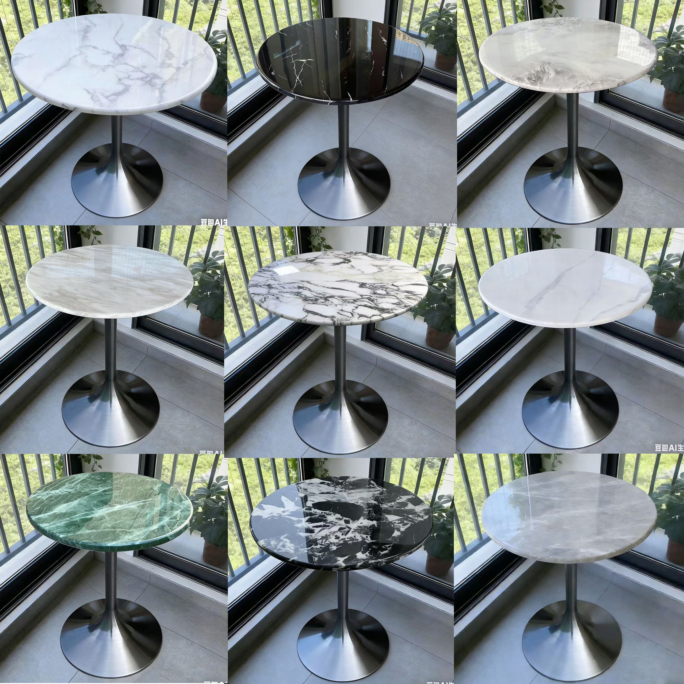 大理石小圆桌奶茶甜品店洽谈民宿咖啡西餐厅轻奢休闲清吧酒店商用,淘宝优惠券,粉丝福利购,淘宝优惠卷