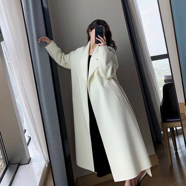 Fashionable and high-end mid-length woolen coat