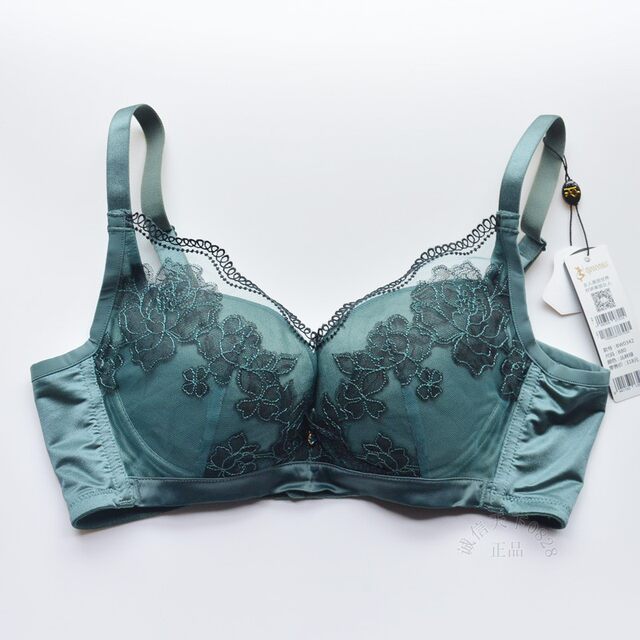 Embroidered push-up bra BW0342 slim, comfortable and retro