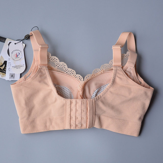 June Rose 8203 bra AB medium thickness oxygen plastic breast protector massage small breast push-up soft steel ring adjustable bra