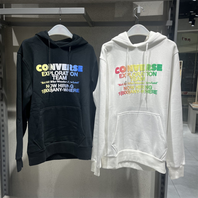 Converse ເສື້ອຢືດ hooded ດູໃບໄມ້ລົ່ນຂອງແມ່ຍິງແລະຜູ້ຊາຍແລະລະດູຫນາວ