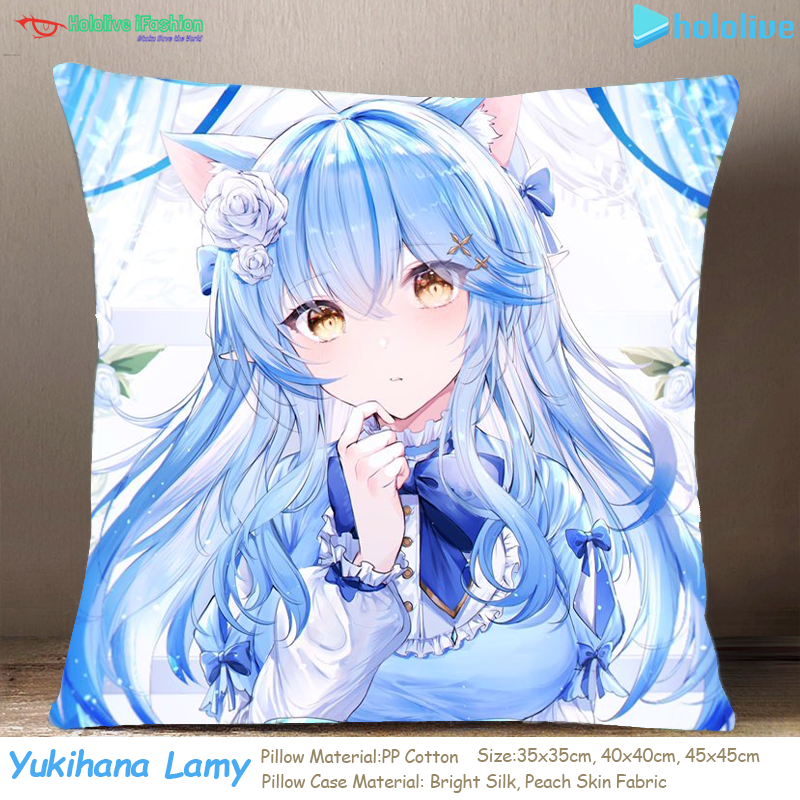 Hololive 五期生 Vtuber 雪花菈米 Lamy 动漫周边定制抱枕方枕 - 图0