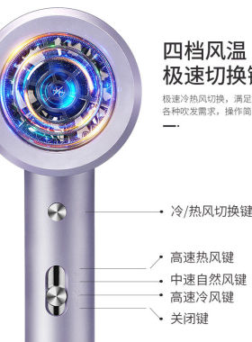 贝依美冷热风渐变色吹风机