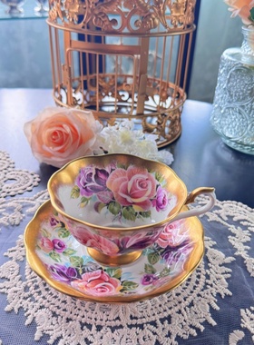 经典花色鎏金咖啡杯碟