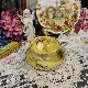 Western antique bayreuth German porcelain pearlescent glaze Chelsea rich bird gilt hard porcelain black tea cup and saucer in stock