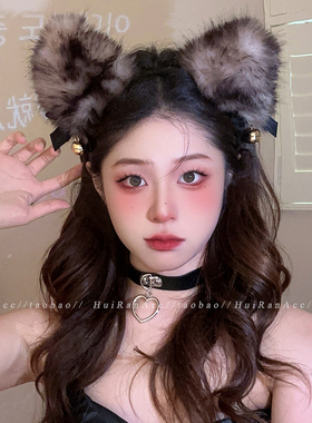 毛绒猫耳发箍2026新款氛围感发饰