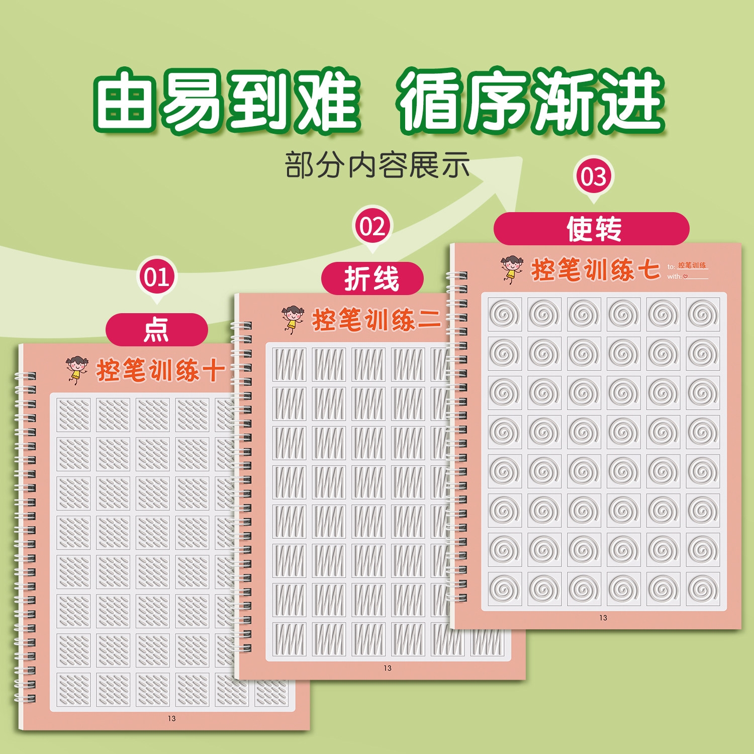 儿童凹槽控笔训练字帖幼儿园学前班启蒙初学者练字帖练字本幼儿数字练习册绘画本描红本写字宝宝中班入门大班专用小班一年级小学生,淘宝优惠券,粉丝福利购,淘宝优惠卷
