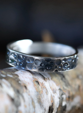 纯银开口可调节原创设计戒指