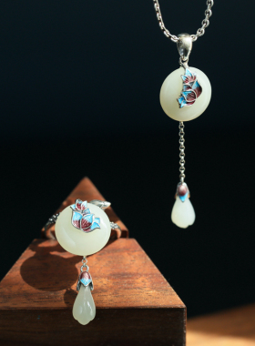 南方纯银平安扣复古风锁骨链饰品