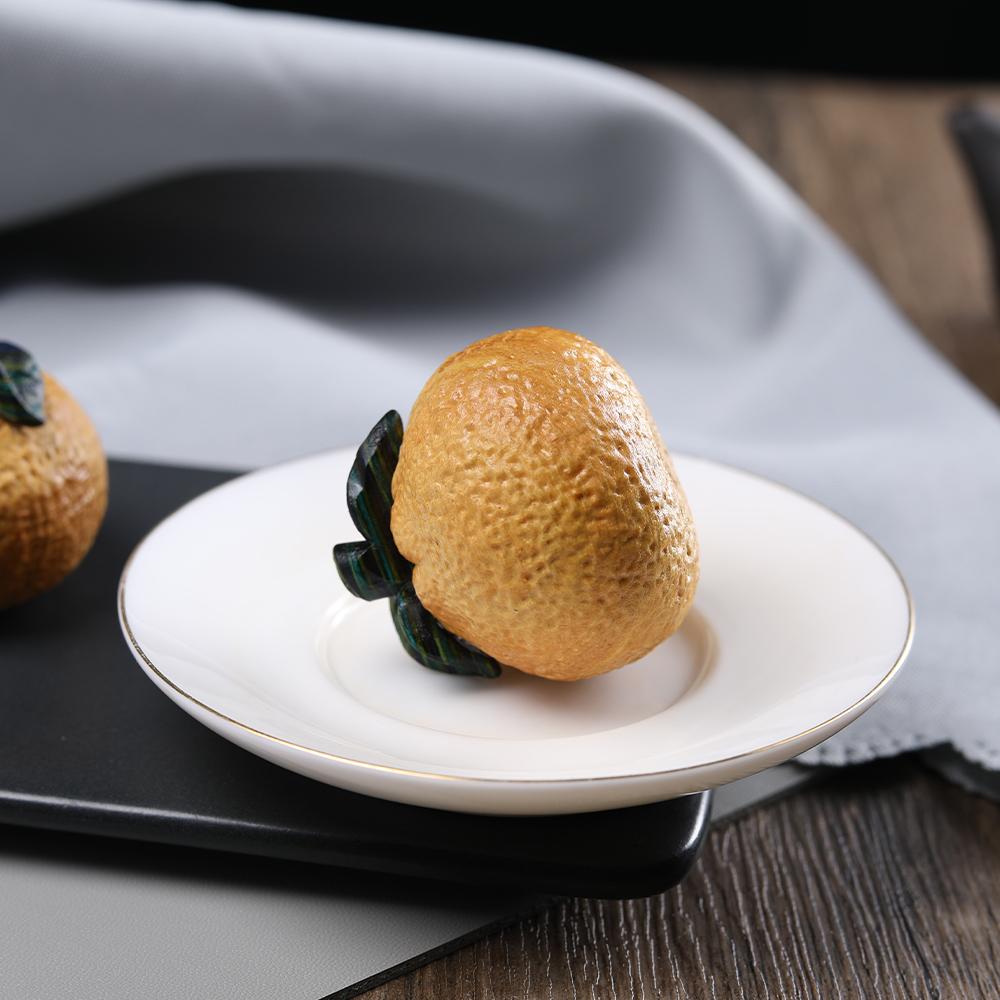 天然黄金木小桔子手把件个性汽车茶桌办公桌装饰品大吉大利小摆件 - 图0