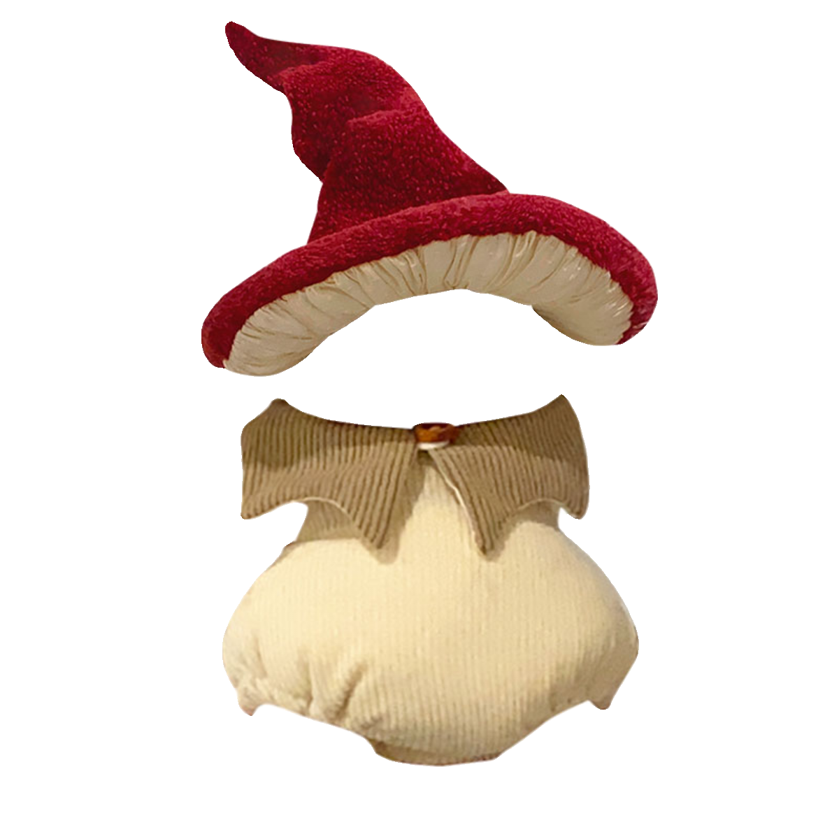 养了DOLL 现货 正版20cm蘑菇系列套装毛绒帽子娃衣可爱棉娃玩偶 - 图3