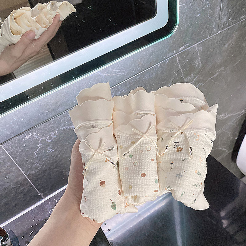 复古满印大码孕妇内裤棉质柔软轻薄孕中晚期低腰托腹抗菌裆内裤女