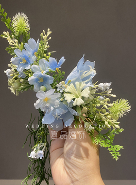 铃兰花仙美花环藤条紫色头饰