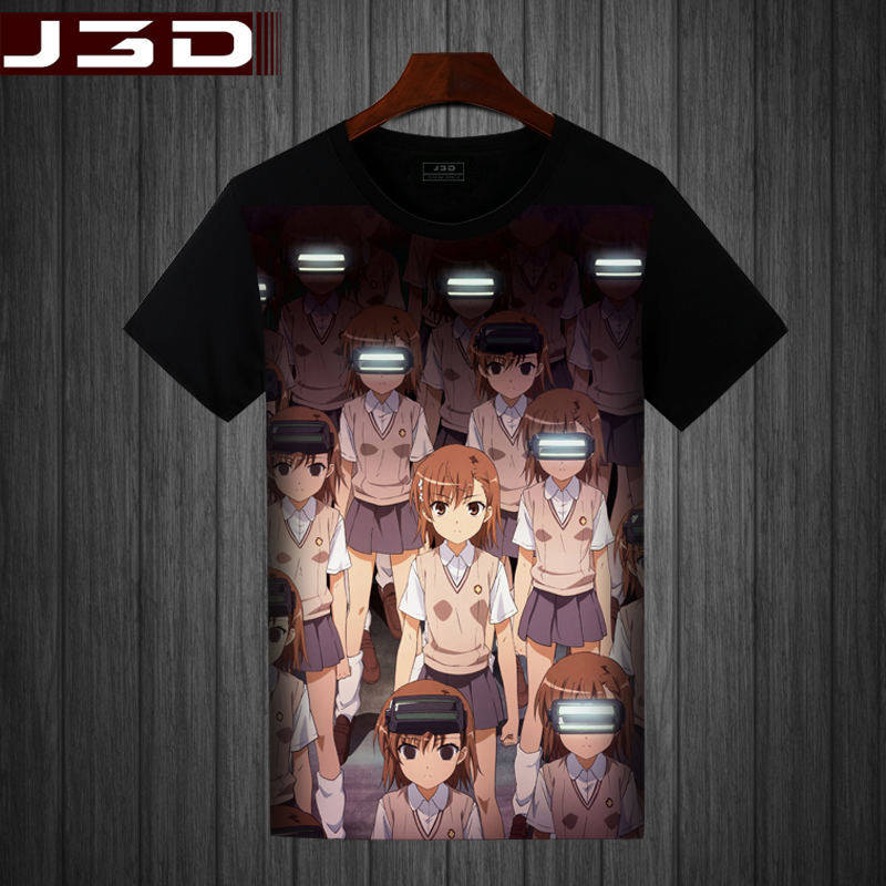 动漫周边某科学的超电磁炮炮姐t恤 j3dT恤