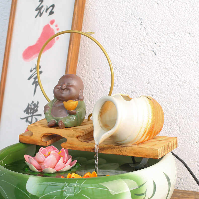 鱼缸流水摆件装饰品古法养鱼流水陶罐增氧过滤水循环鱼缸造景配件,淘宝优惠券,粉丝福利购,淘宝优惠卷