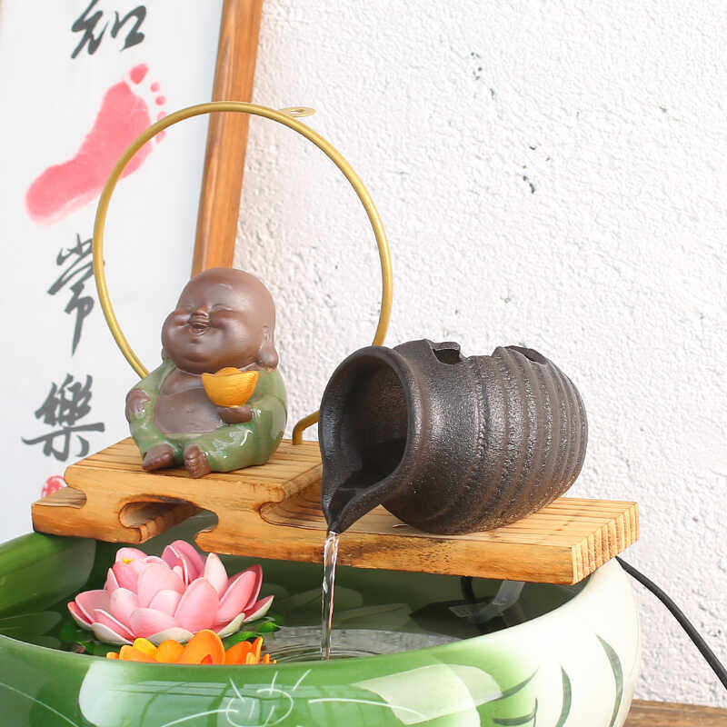 鱼缸流水摆件装饰品古法养鱼流水陶罐增氧过滤水循环鱼缸造景配件,淘宝优惠券,粉丝福利购,淘宝优惠卷