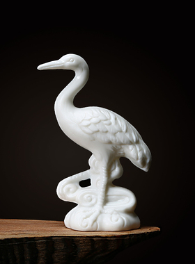 动物白玉瓷花宠盆栽造景小摆件