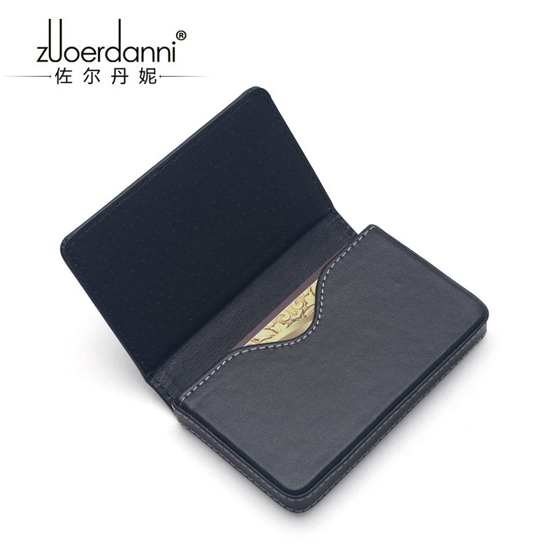真皮大容量男女定制轻薄便携名片夹 佐尔丹妮东莞卡包