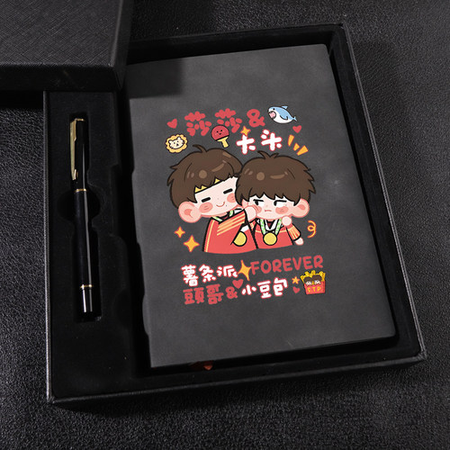 莎头组合周边a5笔记本商务记事本本子羊巴皮日记本 - 图1