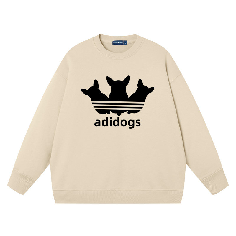 adidogs恶搞三叶狗衣服龙年宽松纯棉长袖卫衣男潮牌打底衫休闲装,淘宝优惠券,粉丝福利购,淘宝优惠卷