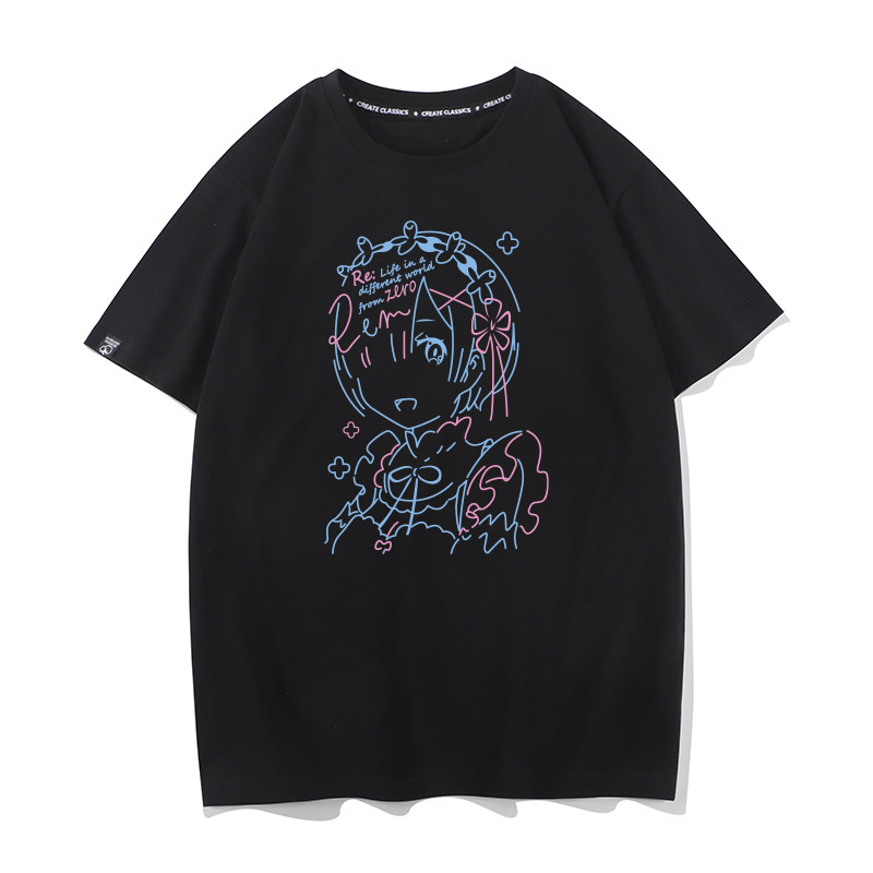 豆小萌从零开始的异世界生活雷姆拉姆爱蜜莉雅男女短袖T恤衫衣服,淘宝优惠券,粉丝福利购,淘宝优惠卷