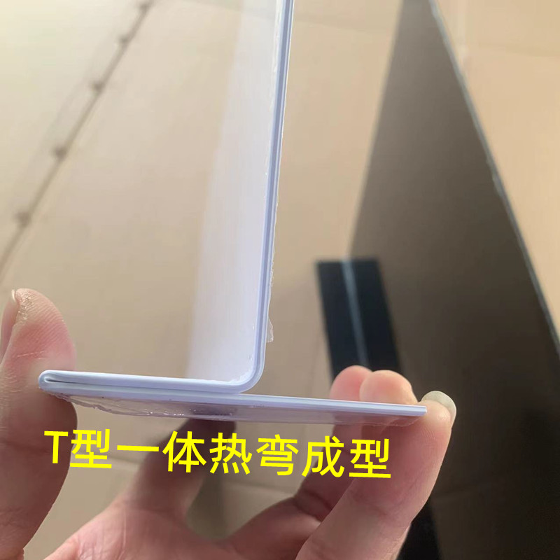 PVC2MM厚彩色T型厨房台面水槽挡水板防溅水挡板水池洗手台盆挡水 - 图0