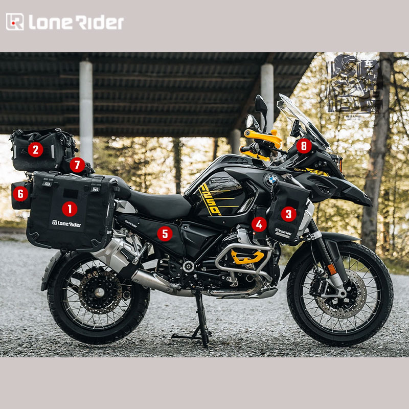 小白 法国Lonerider1200/1250GSADV摩托车LR防水尾包三箱边包骑行 - 图2