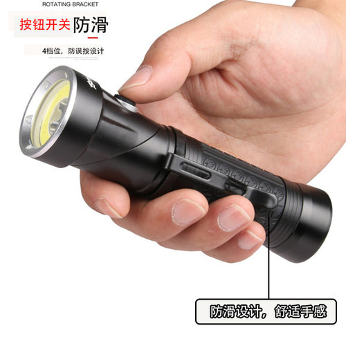 工作灯工业用带磁铁led工作灯 充电宿舍男修车锂电强磁夜巡手电筒 - 图2