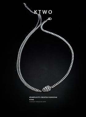 潮酷项链女腹黑风设计锁骨链颈链