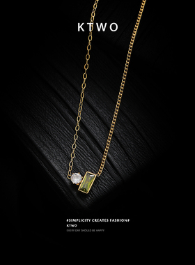 复古祖母绿吊坠项链女小众设计