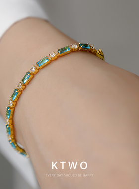 欧式紫水晶锆石k金手链饰品礼物