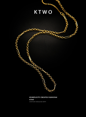 潮酷项链女2025年新款小众设计感镀k金轻奢高级男颈链锁骨链饰品