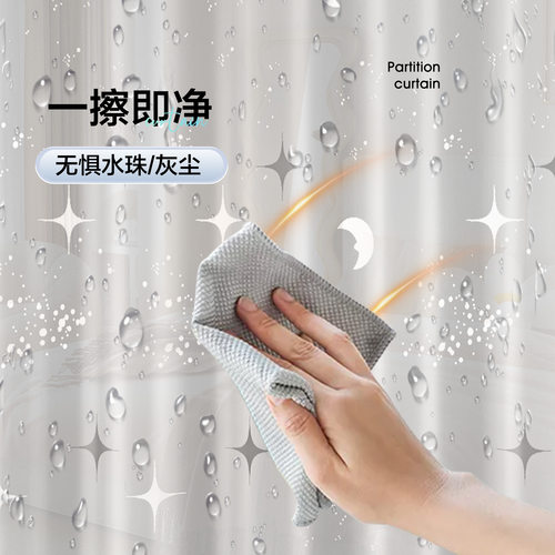 防水保暖门帘走廊挡风隔断帘套装免打孔加厚2024新款遮挡帘隔油烟 - 图2