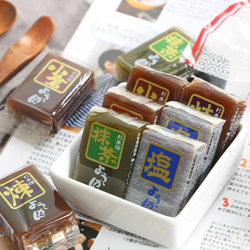 现货日本进口零食杉本屋什锦羊羹豆沙琼脂糕美味年糕果糕袋装劳动_虎窝淘