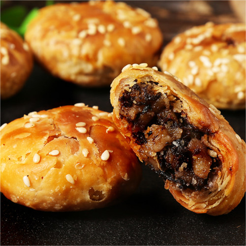 【秋梅梅菜酥饼】金华酥饼梅干菜扣肉小烧饼独立袋包装小吃零食 - 图1