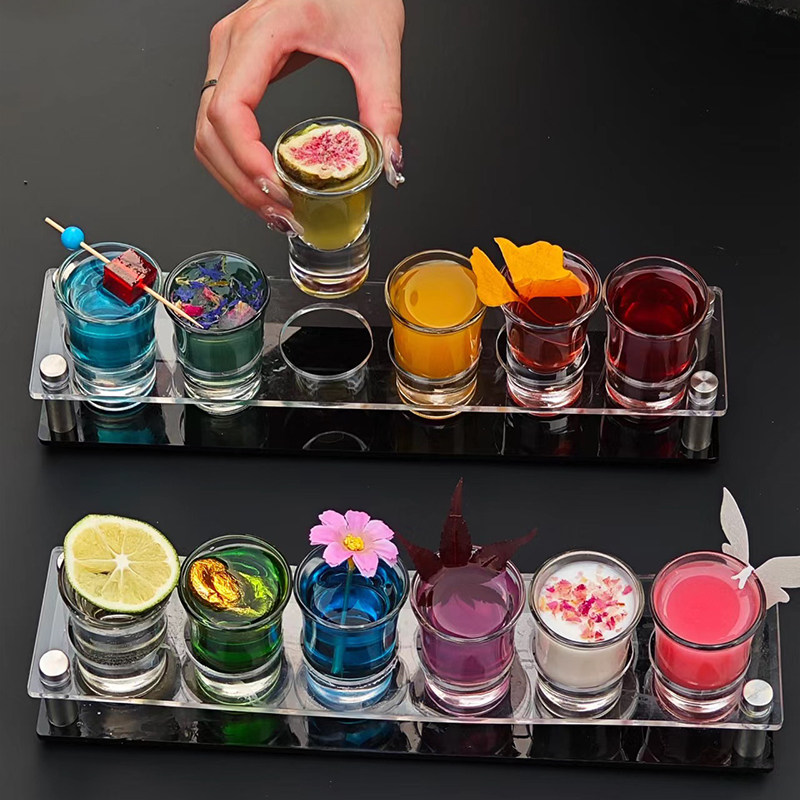 酒吧B52子弹杯玻璃小酒杯一口杯磨砂野格杯龙舌兰shot杯套装杯架,淘宝优惠券,粉丝福利购,淘宝优惠卷