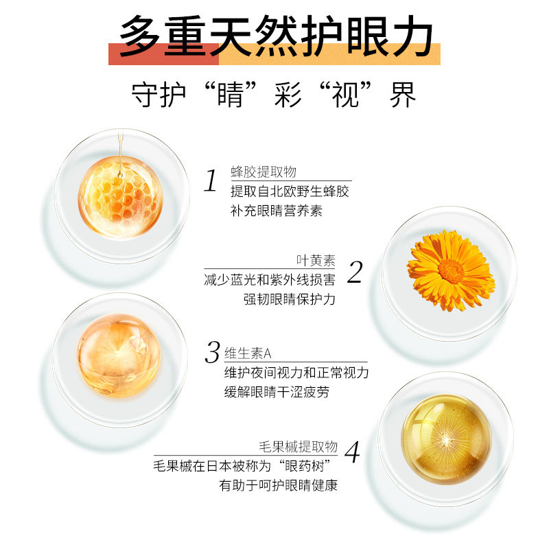 日本进口 Yamada Bee Farm 山田养蜂场 蜂胶叶黄素护眼片 420mg*60片 天猫优惠券折后¥80包邮包税(¥99-19)