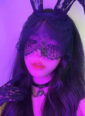 黑色性感兔耳朵发箍女蕾