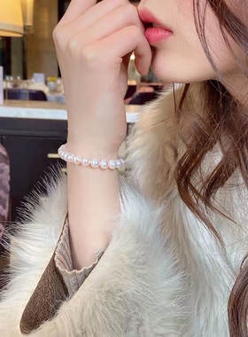 小灯泡镜面天然淡水珍珠可定制