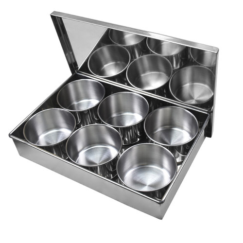 不锈钢调料盒罐子组合装厨房调味料收纳盒四格一体调味罐商用佐料 - 图3
