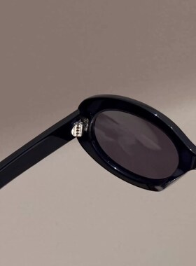 黑色椭圆墨镜太阳眼镜