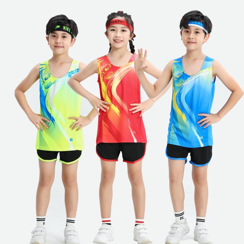 儿童田径服小学生田径运动服套装男女童跑步训练服体考服比赛服-图1
