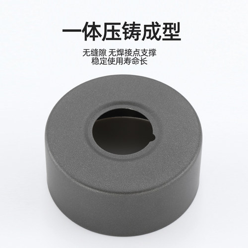 枪灰色花洒装饰盖6分加大加厚水阀不锈钢弯脚遮丑盖加长圆形装饰 - 图3