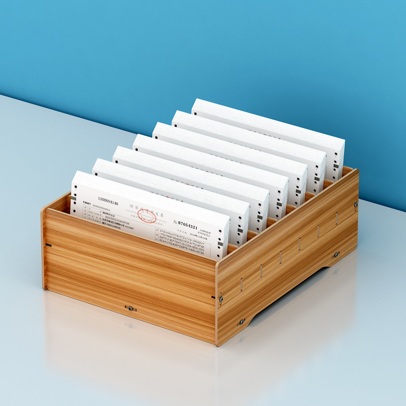 收据送货单收纳架票据收纳盒桌面财务单据分类快递单凭证整理盒,淘宝优惠券,粉丝福利购,淘宝优惠卷