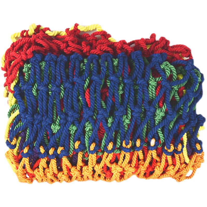 工地安全网防护网尼龙绳网家用彩色楼梯阳台防坠网球场围网攀爬网 - 图3