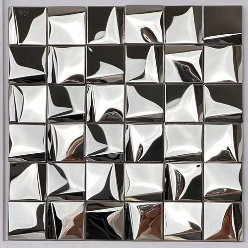 Мозаика из нержавеющей стали европейская трехмерная маленькая кусочка гальваническая зеркало отель бар Ktv Фоновая настенная металлическая наклейка