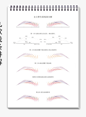 野生眉线条临摹练习本画眉形本