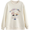 Princess Nono S1N junior high school student college style round neck sweatshirt for women spring new youth Korean style pullover top