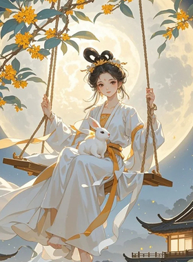 钻石画diy西游记嫦娥数字拼图粘贴点钻画手工作业家居装饰画